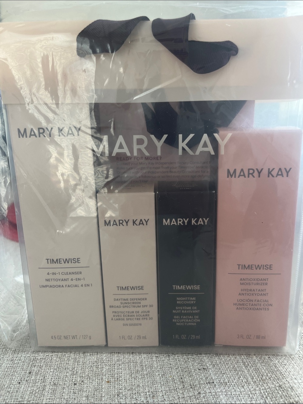Mary Kay TimeWise Skincare Set - White, Black, Pink